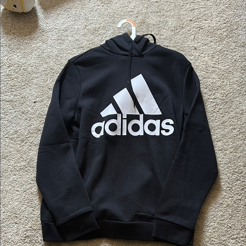 Adidas Black and White Mock Turtleneck Sweater